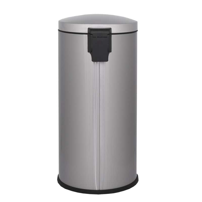 INNOVAZE 8 Gal./30-Liter and 1.3 Gal./5-Liter fingerprint free brushed stainless steel trash can set (Classic)