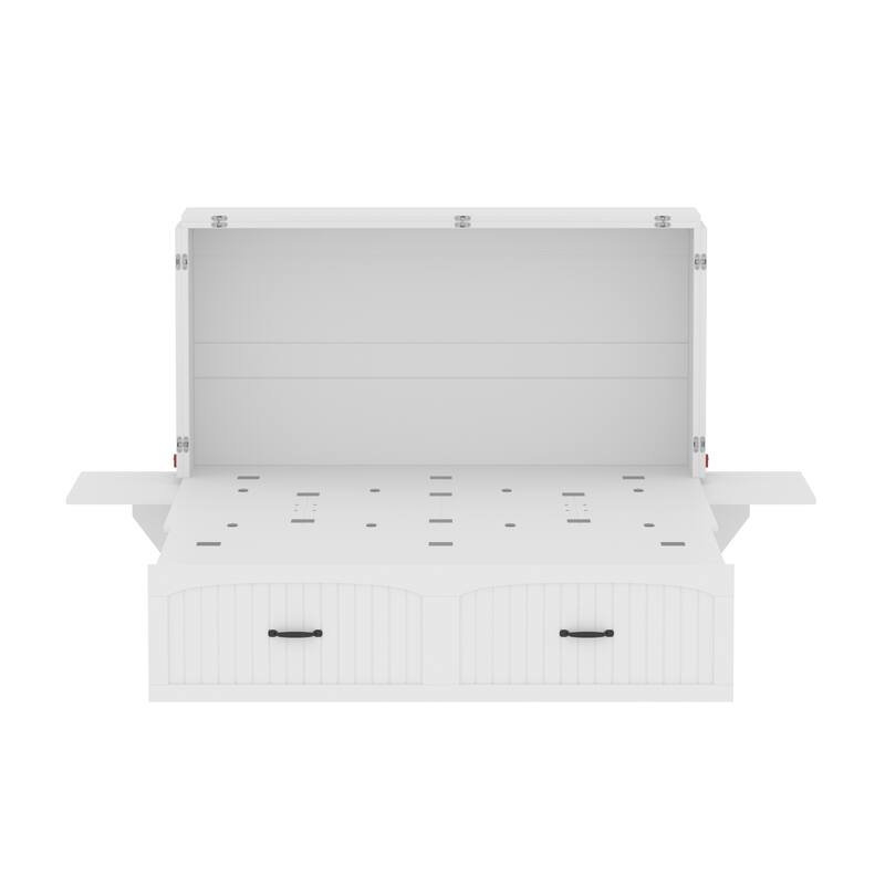 Convertible Murphy Bed Multifunctional Rooms Accent Cabinet Dresser