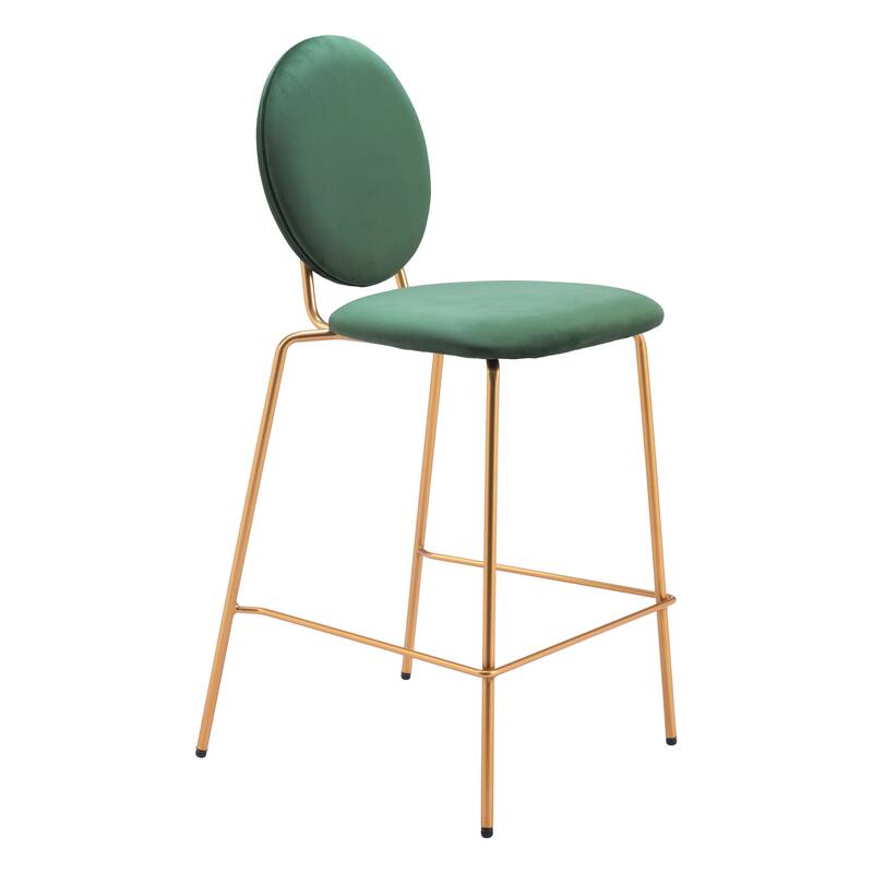 Odessa Counter Stool Green & Gold