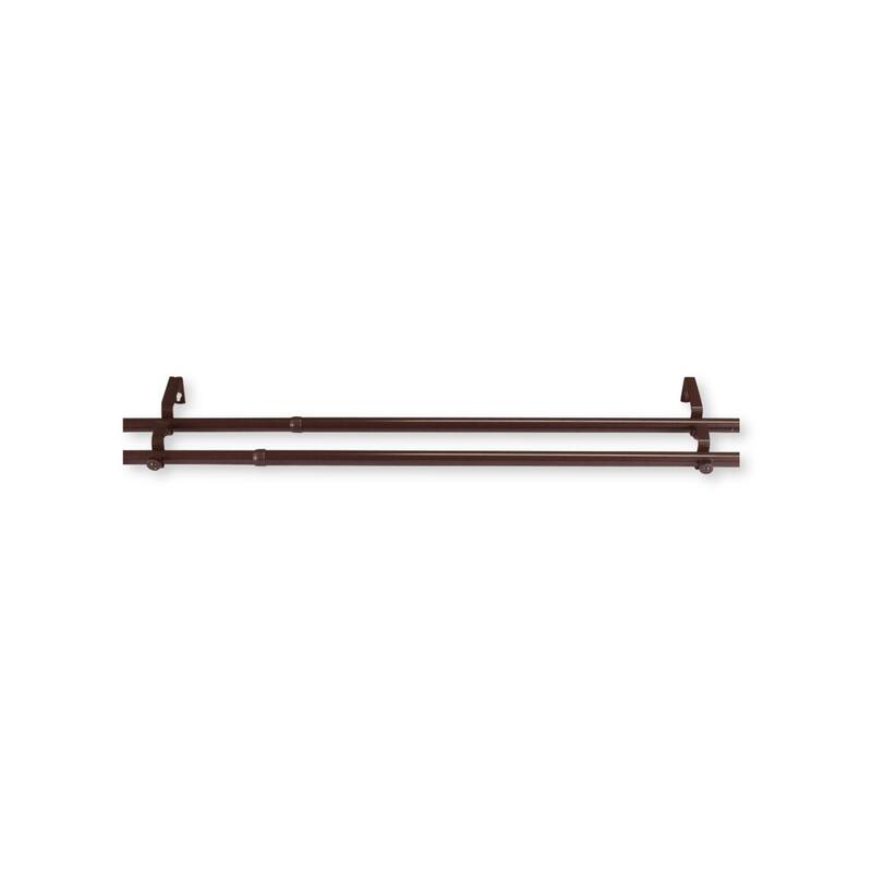 InStyleDesign 13/16 inch dia. Double Rod Extender - 66 to 120 inches - Cocoa