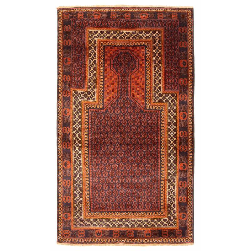 Teimani Burgundy Rug 3'0" x 5'5" - 3'0 x 5'5 - Burgundy - 3'0 x 5'5