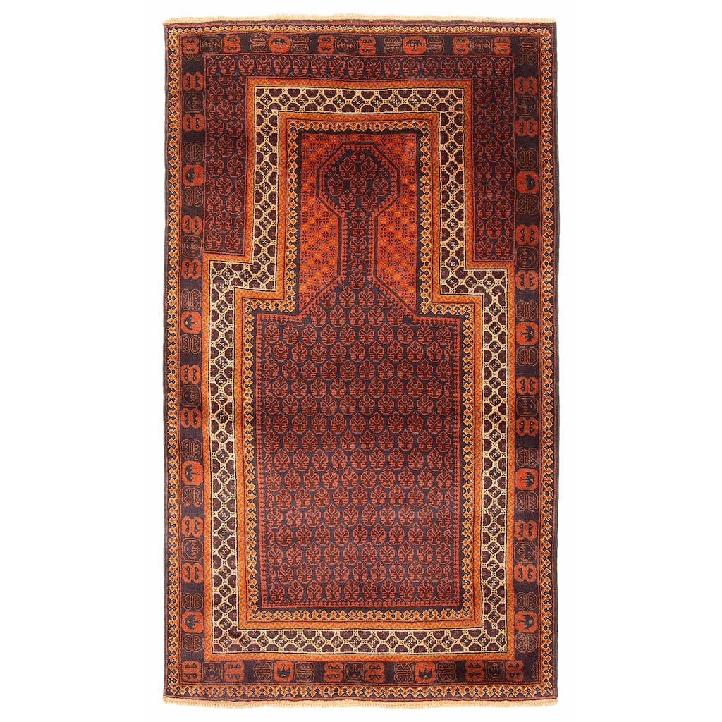 Teimani Burgundy Rug 3'0" x 5'5" - 3'0 x 5'5