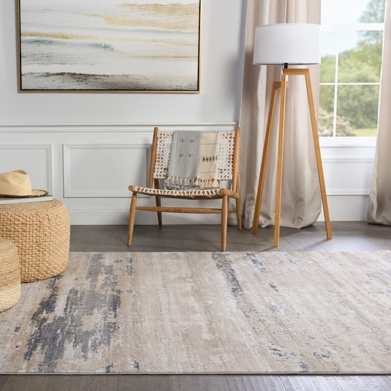Amal Abstract Beige/ Gray Area Rug