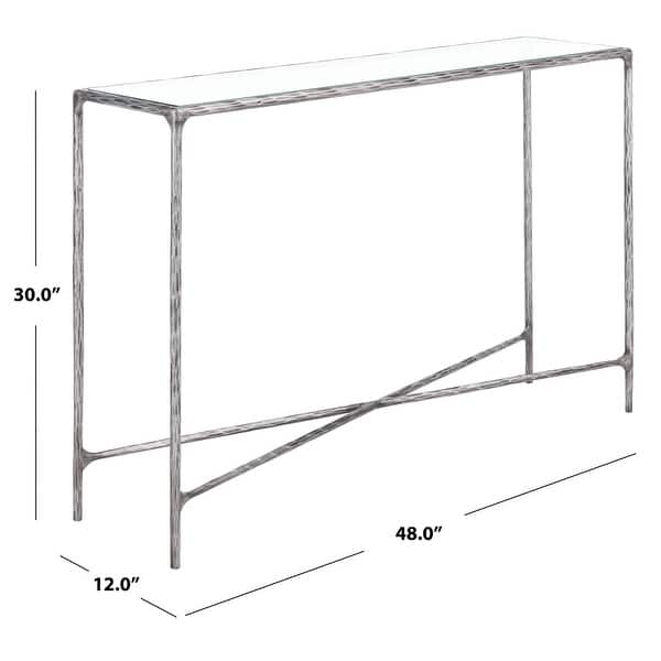 dimension image slide 1 of 3, SAFAVIEH Couture Jessa Forged Metal Rectangle Console Table - 48" W x 12" L x 30" H