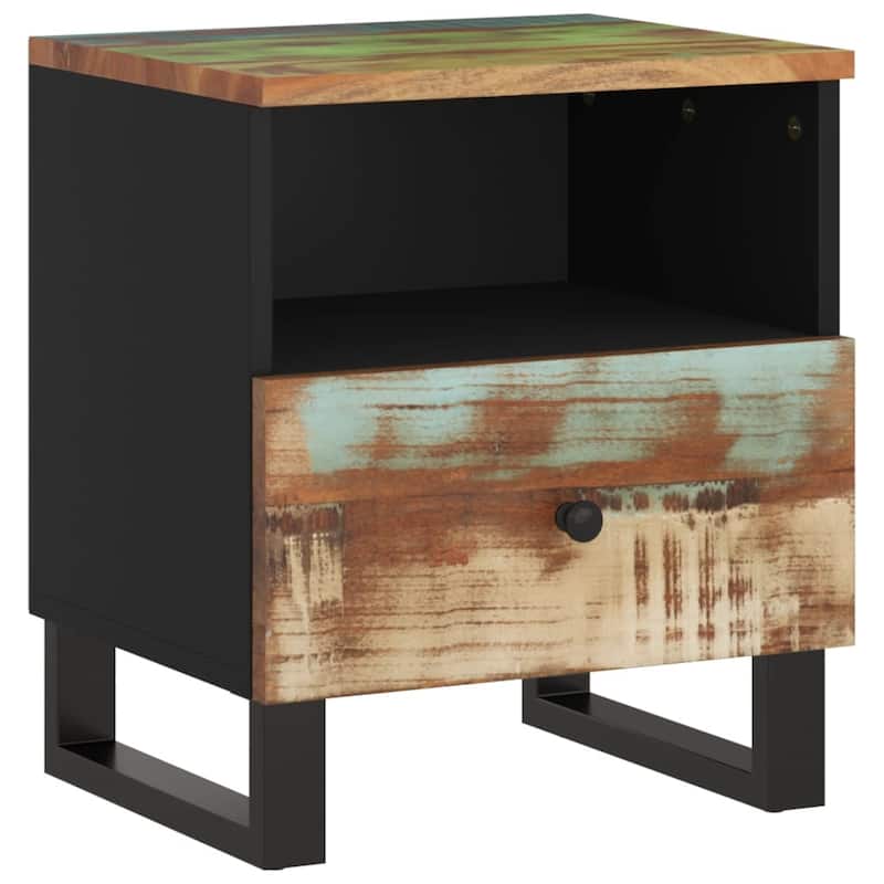 vidaXL Bedside Cabinet Solid Wood Mango&Engineered Wood