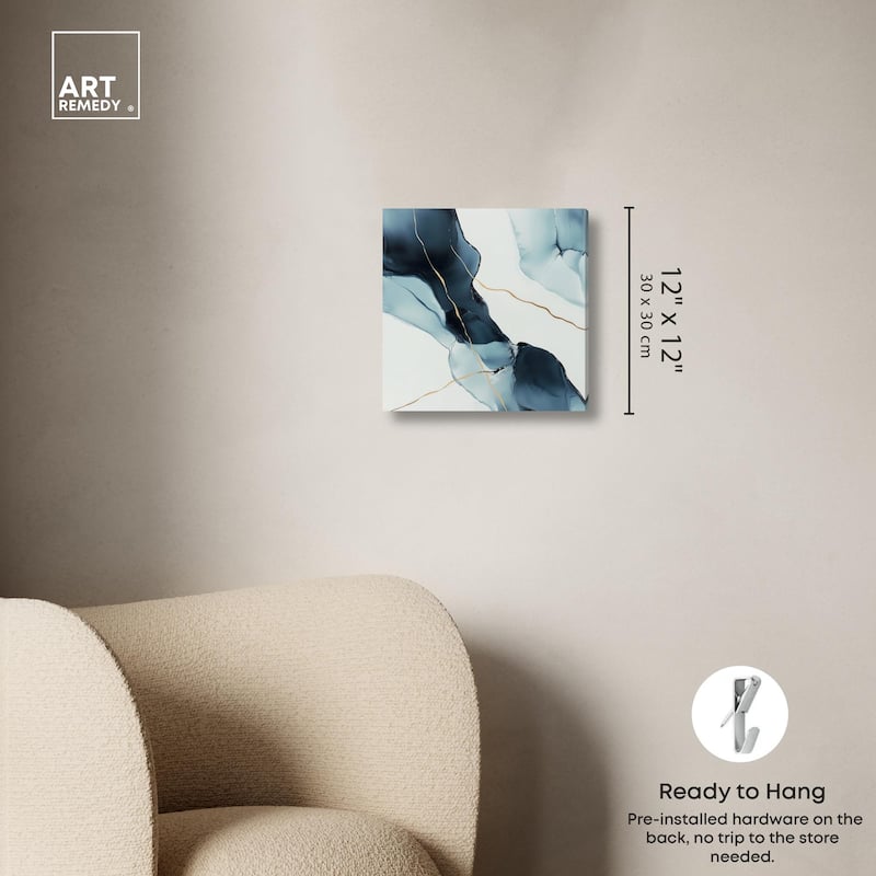Cerulean Flow I Canvas by Art Remedy, Gallery Wrapped