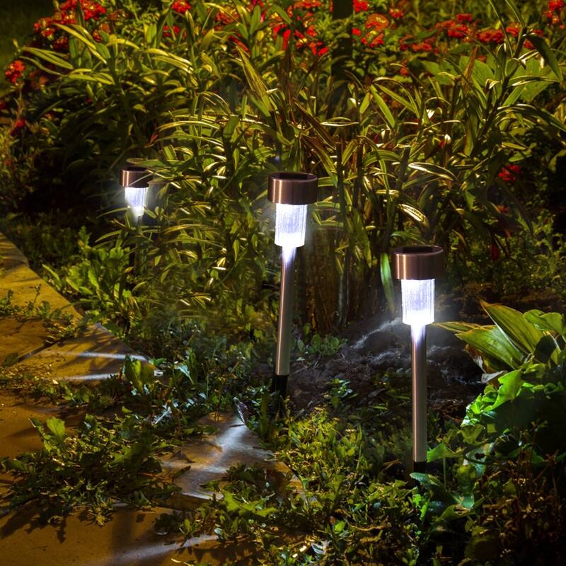 24-Piece 5W High Brightness Solar Power LED Lawn Lamps (Cold White/Warm White/Colorful)