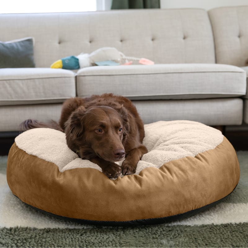 Jaxx Robbi Dog Bed Premium Synthetic-Fur Memory Foam Bean Bag Bed