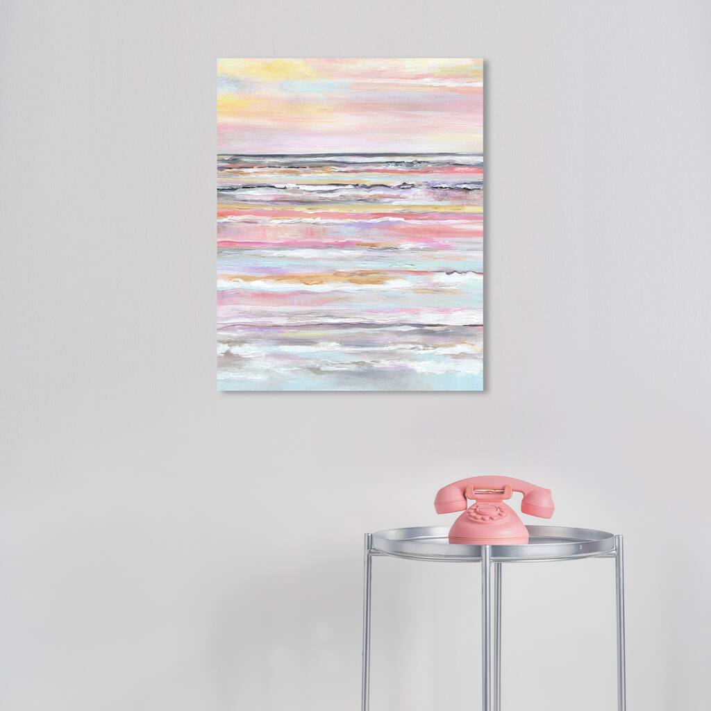 Wynwood Studio Abstract Softhearted Vibe - Doll Memories Pink and Pastel Pink Nautical & Coastal Wall Art Canvas Print