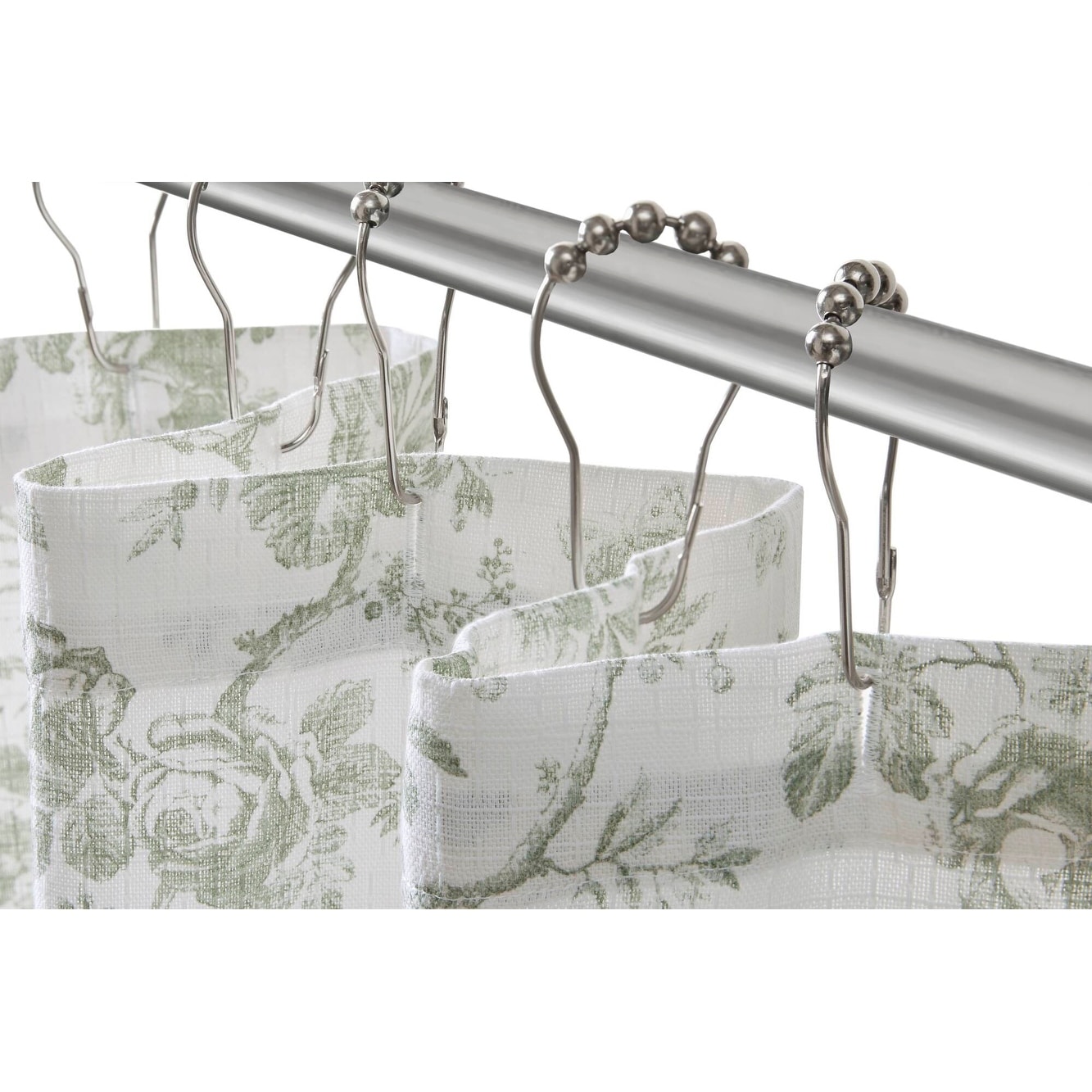Walled Garden Tonal Floral Cotton Blend Shower Curtain - On Sale