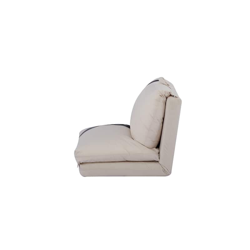Floor Sofa Bed with 6-Position Adjustable, Sleeper Sofa with 5-Second Foldable, Upholstered Bean Bag Base & Pillow