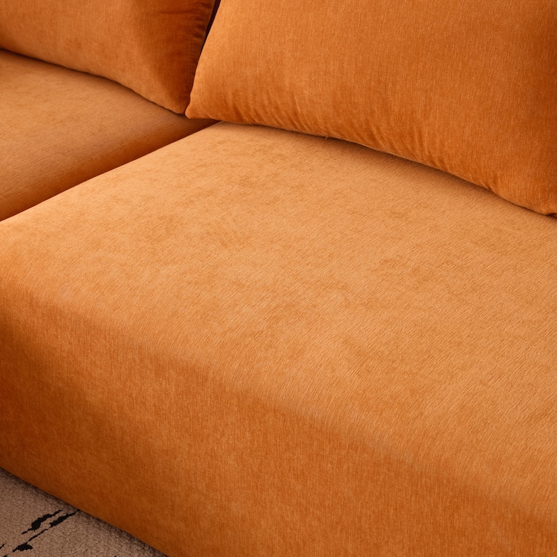 107.9" Chenille Extra-Deep Modular Sectional Sofa