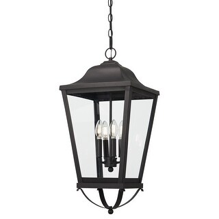 The Great Outdoors 73288 Savannah 4 Light 12" Wide Outdoor Pendant