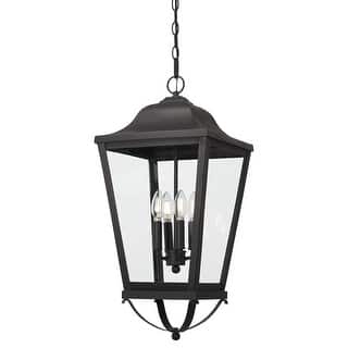 The Great Outdoors 73288 Savannah 4 Light 12" Wide Outdoor Pendant