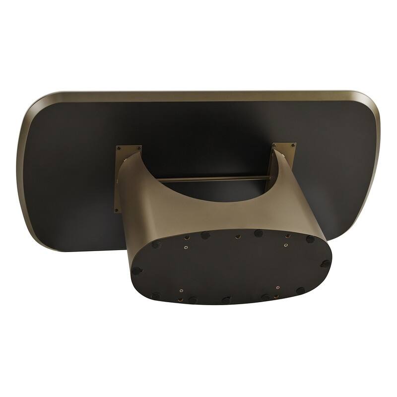 Spruce & Spring Modern Ceramic Top Dining Table with Sculptural Metal Base