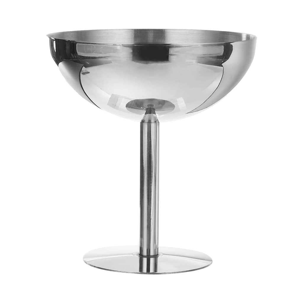Stainless Steel Martini Cocktail Glasses, 1Pcs 450ml/16 OZ ，Silver - Silver