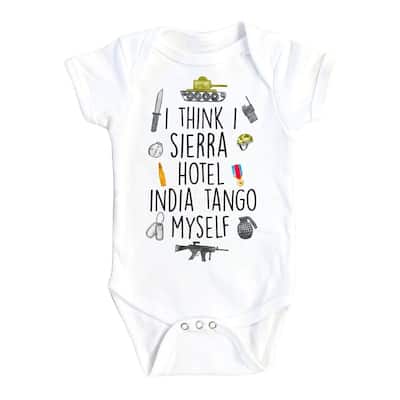 Military Poop - Baby Boy Girl Clothes Infant Bodysuit Funny Cute Newborn