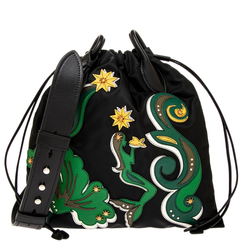 Prada Nylon Mermaid Bag - Black and Multicolor