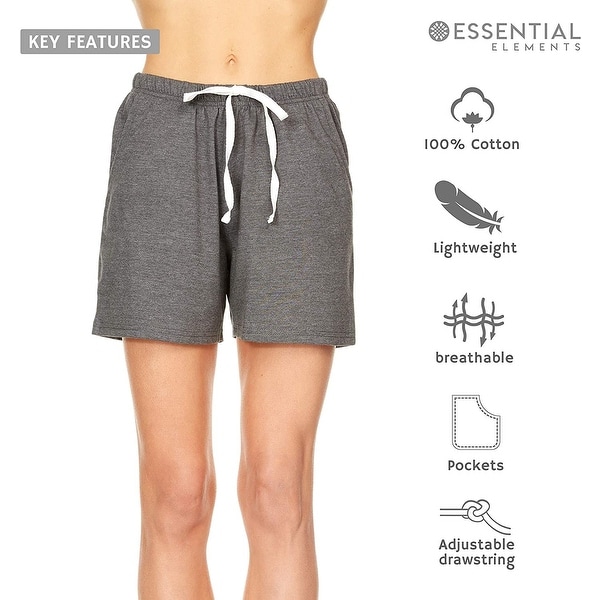 100 cotton sleep shorts womens