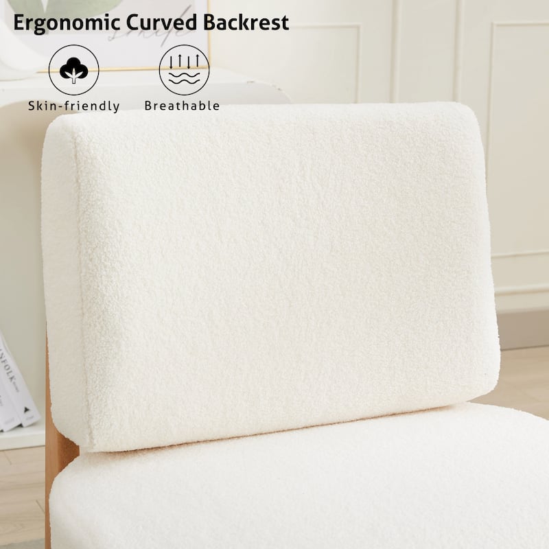 Modern Teddy Slipper Chair Armless Lounge Sofa