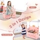 preview thumbnail 7 of 9, Costway Kids Princess Wooden Bench Seat Toy Box Storage Organizer - See Details