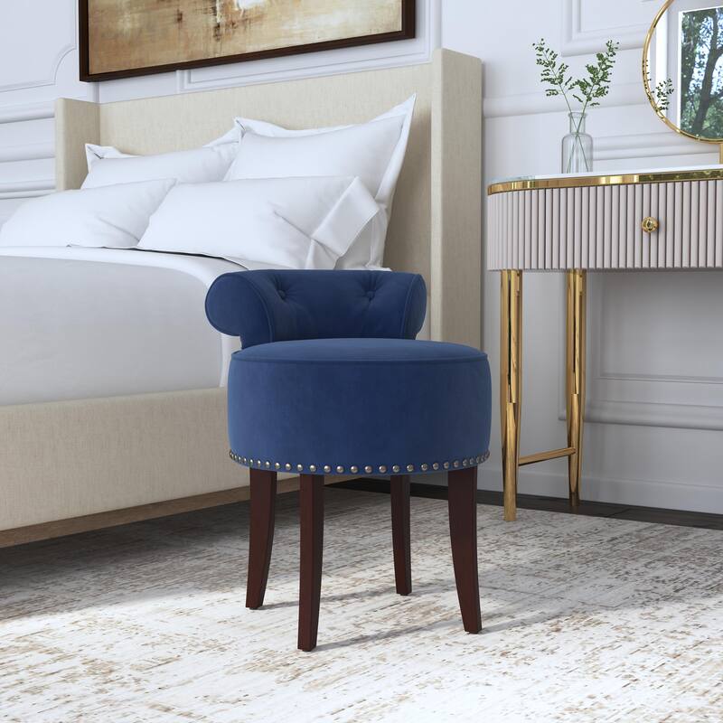 Hillsdale Furniture Lena Wood Vanity Stool