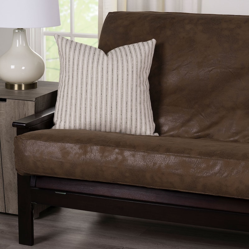 Pecos Faux Leather-Style Full Size Futon Cover - N/A