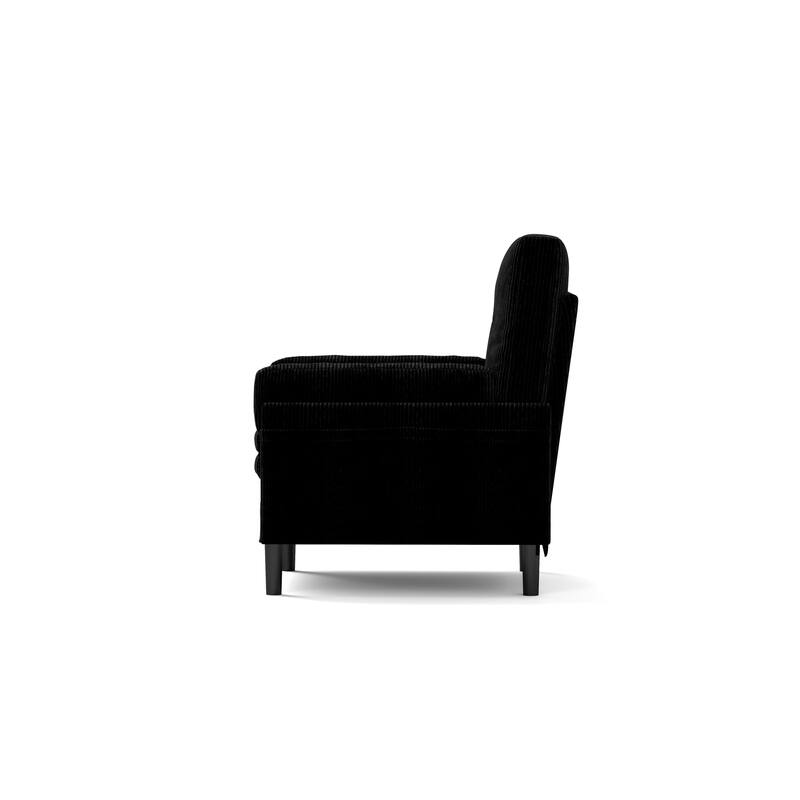 Corduroy Convertible Sofa, Ergonomic Lounge Chair and Bed