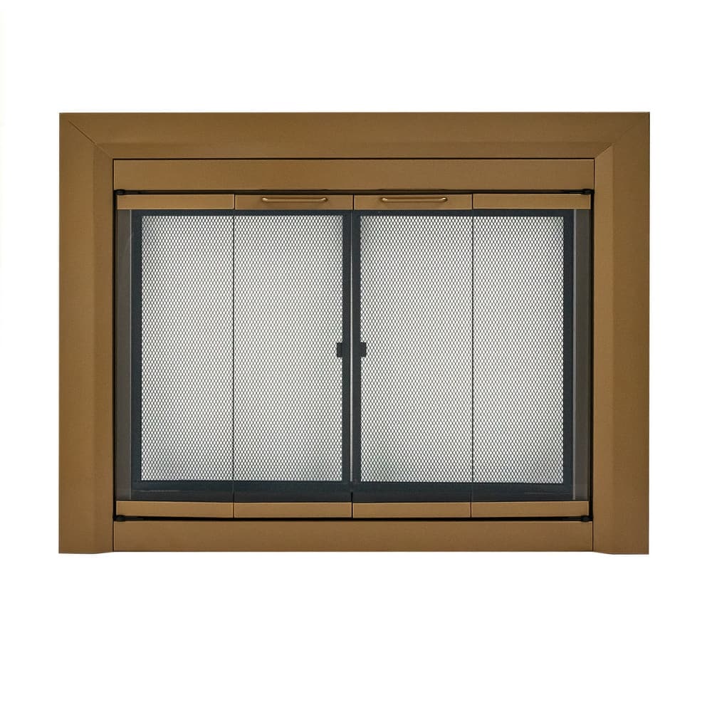 Pleasant Hearth Clairmont Fireplace Glass Door Small Black