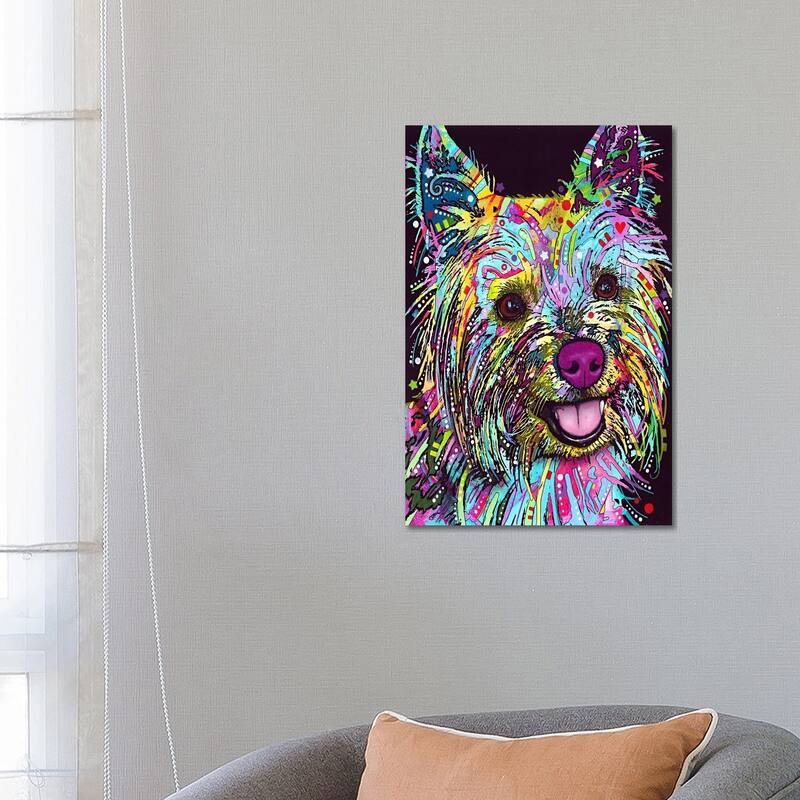 iCanvas "Yorkie" by Dean Russo Canvas Print - 26x18x1.5