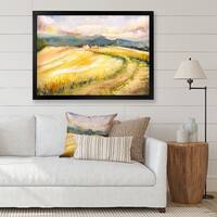 Belle French Country Green Countryside Landscape Gold Frame Painting II -  40x40 Medium (25-36”)