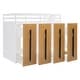 preview thumbnail 4 of 16, Solid Wood Loft Bed with Two-Tone Storage Stairs and Pull-Out Wardrobes, Twin Size Loft Bedframe w/ Storage Shelves & Guardrail