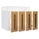 preview thumbnail 4 of 18, White Twin Size Solid Wood Modern Loft Bed with Storage Stairs