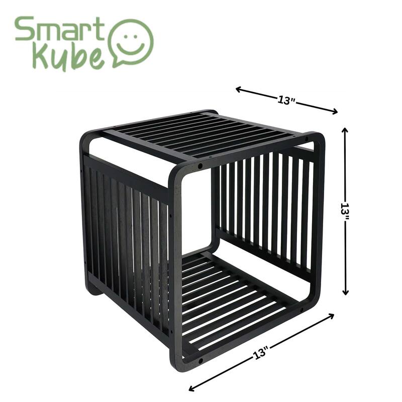 Smart Kube Bamboo Cube Storage, 13" Stackable Shelf Organizer