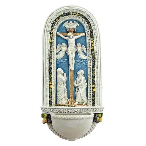 Shop Design Toscano The Crucifixion Of Jesus By Della Robbia Wall Font Sculpture Overstock 21345671
