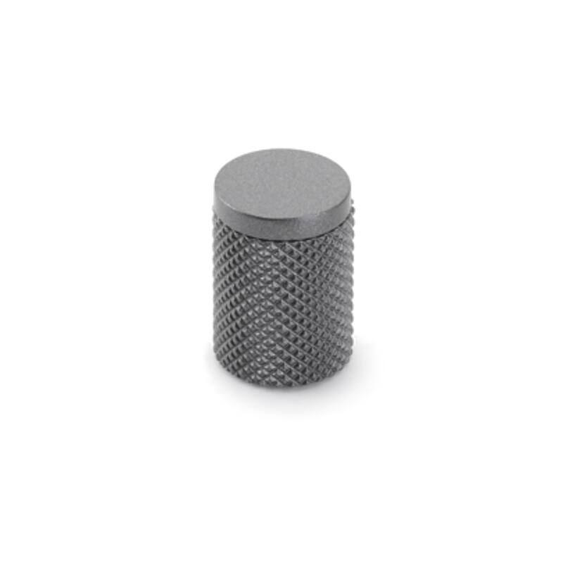 Schaub and Company MODO 5/8" Round Euro Modern Diamond Knurled Button - Gun Metal