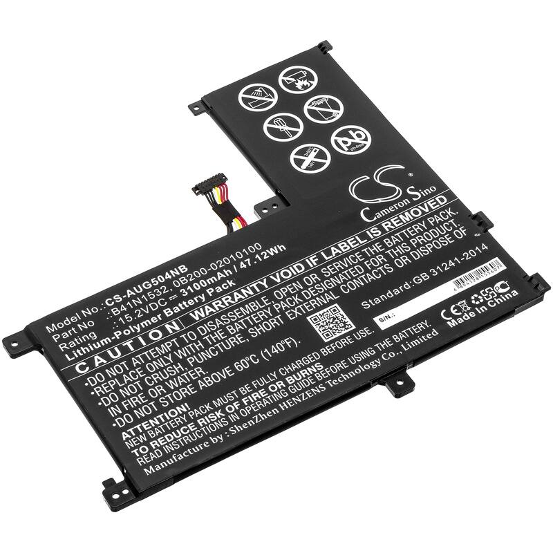 Battery for Asus Q504U Q504UAK Q504UA Zenbook Flip UX560 0B200-02010100 B41N1532 - Black