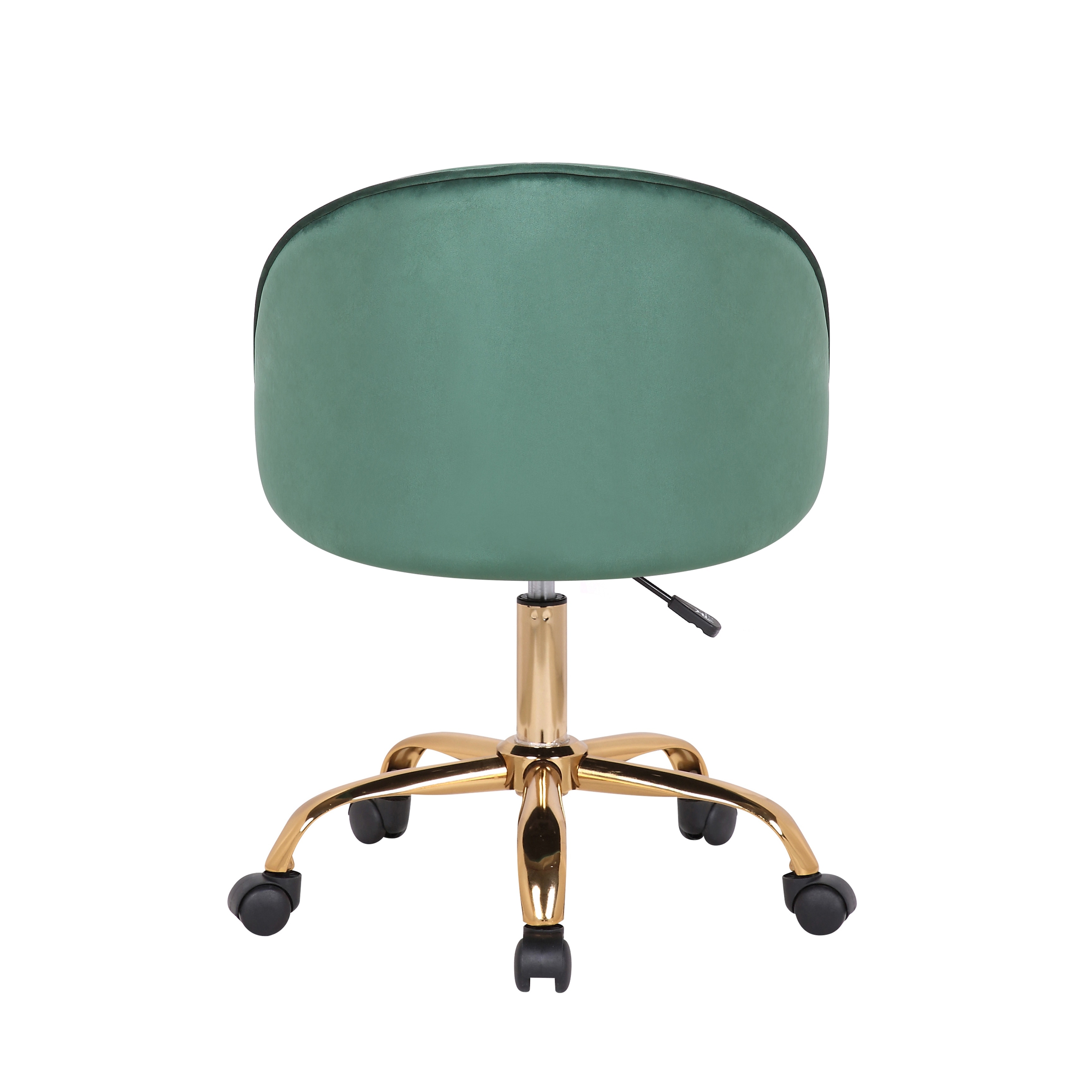 Porthos Home Cabot Velvet Desk Chairs Circular Back and Gold Legs 