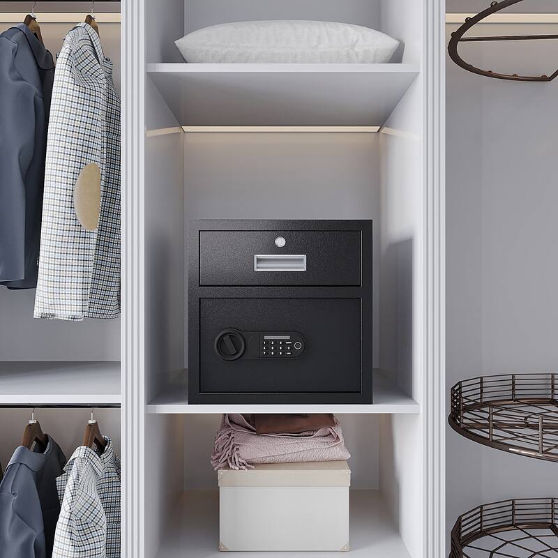 Anmytek Digital Electronic Security Safe Box Black Alloy Steel Anti Theft Money Case 169 Cubic Feet