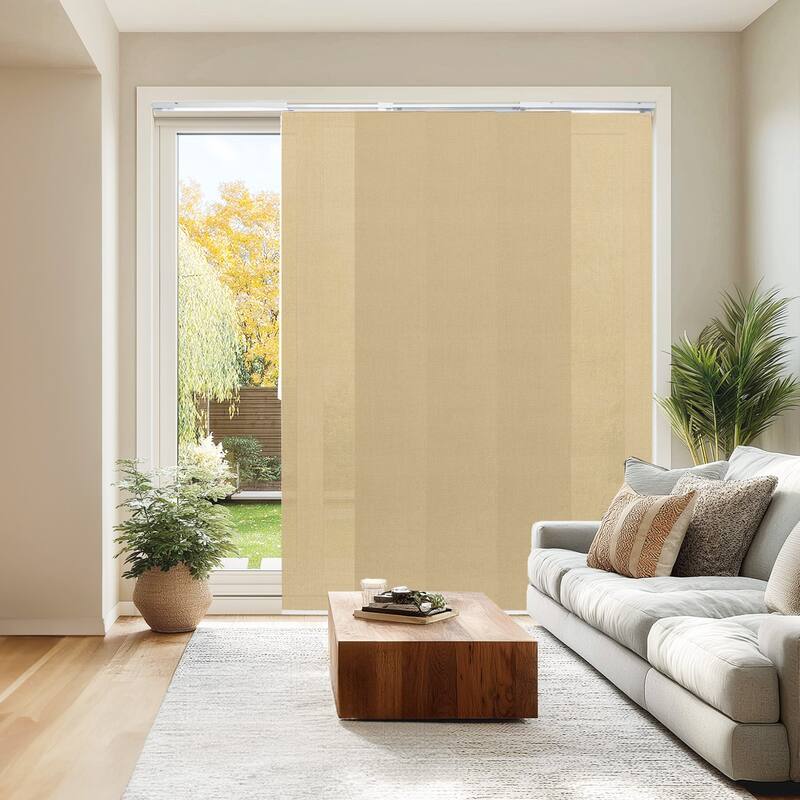 CHICOLOGY Adjustable Sliding Panels, 4-Rail Track, Light Filtering