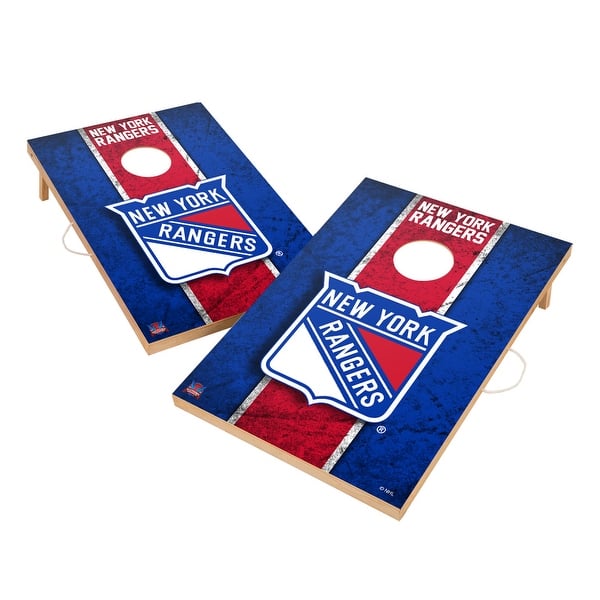 slide 2 of 5, Vintage New York Rangers NHL Regulation 2x4 Cornhole Set Include Carry Case
