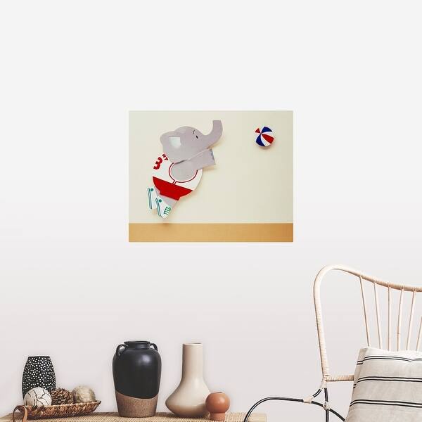 Shop Elephant Playing Basketball Poster Print Overstock 21004389