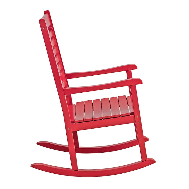 Elemental Modern Oversize Wood Outdoor Patio Rocking Chair