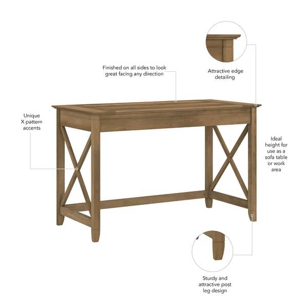 dimension image slide 13 of 16, Key West 48W Writing Desk by Bush Furniture