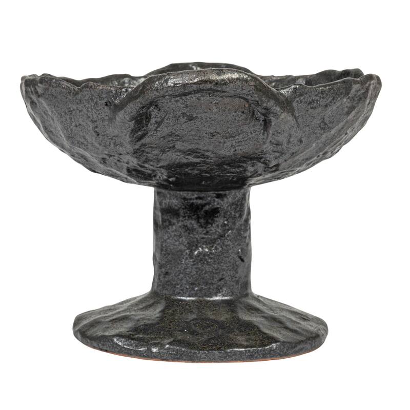 Stoneware Footed Plate with Handles and Reactive Glaze - 9.5"L x 7.1"W x 5.1"H - 9.5"L x 7.1"W x 5.1"H