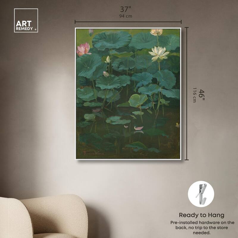 Theodore Wores Lotus Canvas by Art Remedy