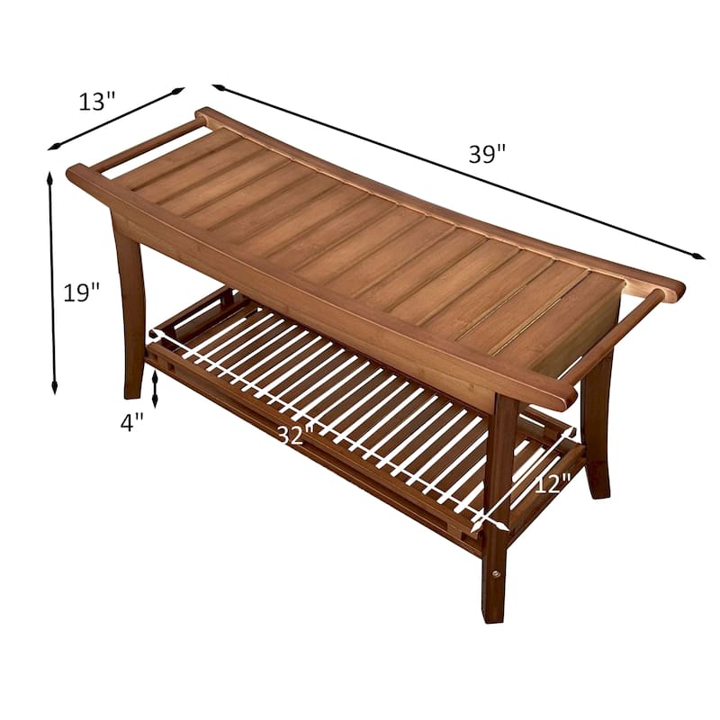 Solid Bamboo Premier 39" Spa Bench