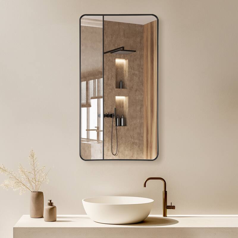 Mutriku Rectangle Aluminum Framed Wall Mount Mirror
