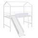 preview thumbnail 16 of 22, Metal House Bed with Slide and Two-Sided Writable Wooden Board