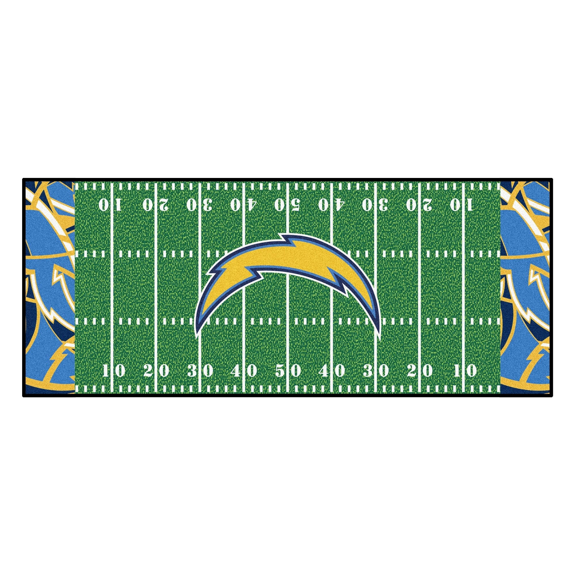 Shop Nfl Los Angeles Chargers Football Field Runner Mat Area Rug